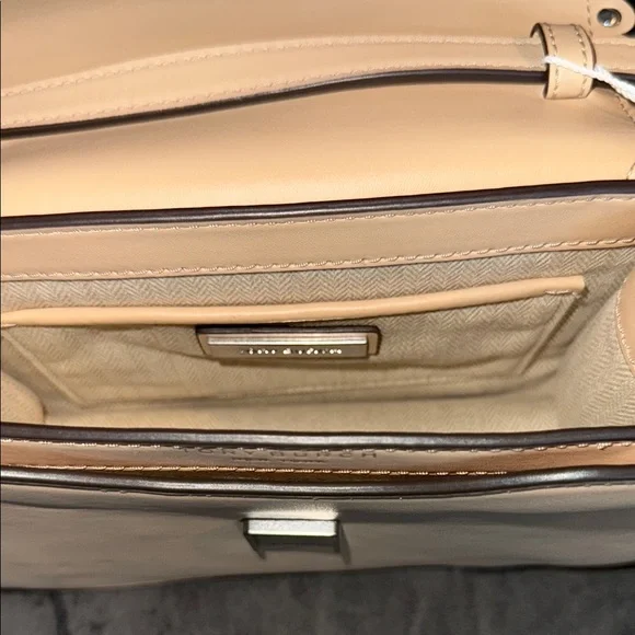 Tory Burch Cream Britten Studs Small Saddle Bag - Picture 7 of 8